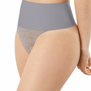 Maidenform NWT Silver Blue Tame Your Tummy Lace Thong DM0049 S M L XL XXL